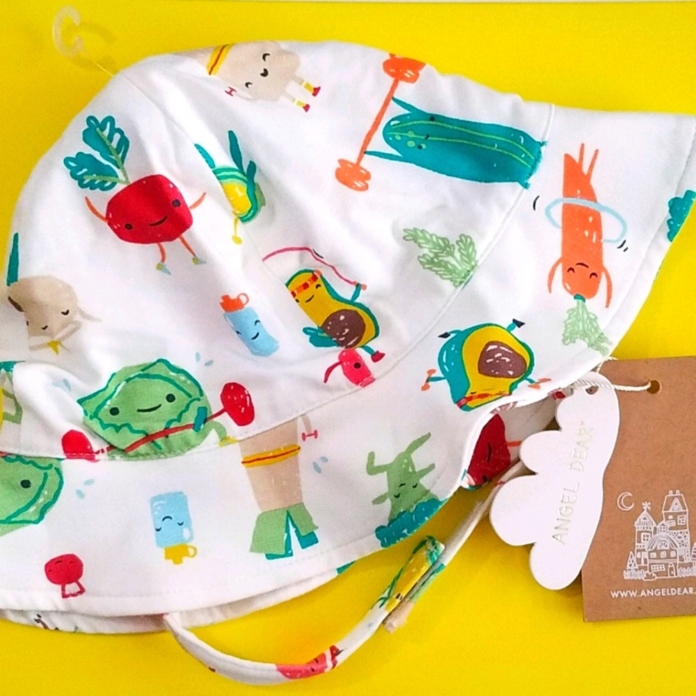 ANGELDEAR Baby SUN HAT 6-12m Fit Veggies Avocado